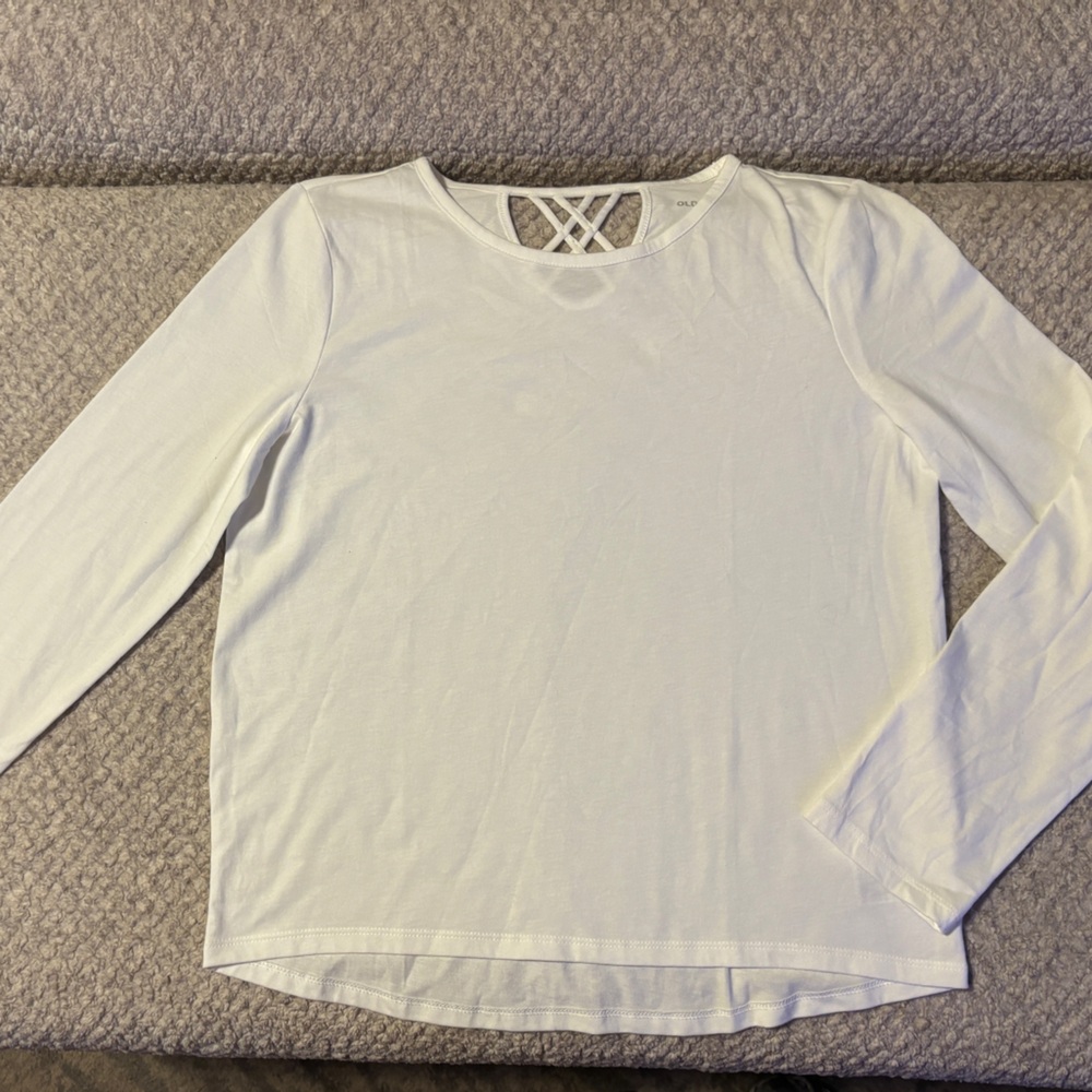 Old Navy White Long Sleeve Blouse